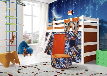 Детская кровать-чердак Соня, Вариант 6 Белый в Волгограде