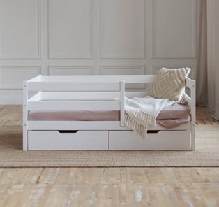 Кровать детская Софа с ящиками, цвет белый в Волгограде