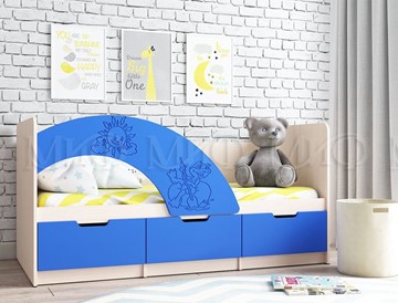 Кровать детская Юниор-3, синий матовый в Волгограде