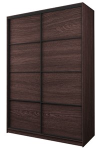 Шкаф 2-х дверный Аллоджио MAX МШ-23-6-16-11, Профиль Черный/Цвет Венге в Волгограде