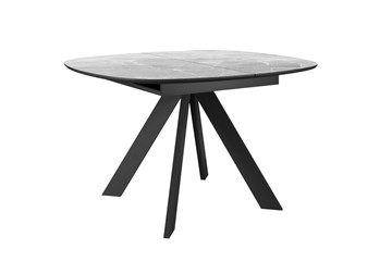 Керамический обеденный стол DikLine BK100 Керамика Серый мрамор/подстолье черное/опоры черные в Волгограде