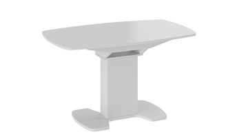 Стеклянный обеденный стол Портофино (СМ(ТД)-105.02.11(1)), цвет Белый глянец/Стекло белое в Волгограде