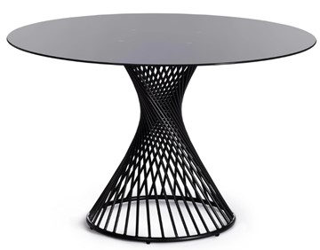 Стеклянный кухонный стол BERTOIA (mod. GT21) металл/стекло, Black (черный) арт.20595 в Волгограде