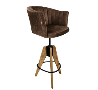 Барный стул SHT-ST42-1 / SHT-S92 (кофейный трюфель/браш.коричневый/черный муар) в Волгограде