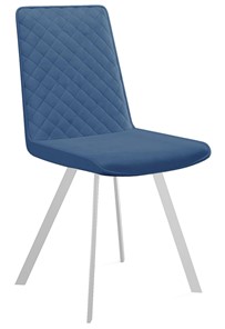 Мягкий стул 202, микровелюр B8 blue, ножки белые в Волгограде
