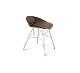 Обеденный стул SHT-ST19-SF1 / SHT-S100 (кофейный трюфель/хром лак) в Волгограде