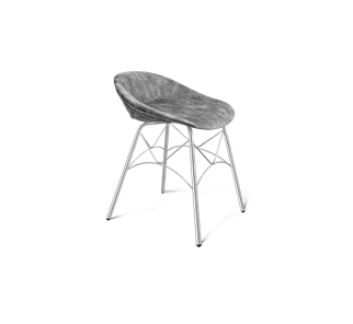 Обеденный стул SHT-ST19-SF1 / SHT-S107 (дымный/хром лак) в Волгограде
