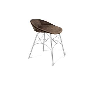 Обеденный стул SHT-ST19-SF1 / SHT-S107 (кофейный трюфель/хром лак) в Волгограде