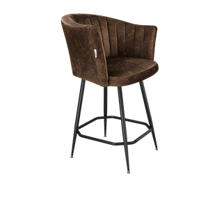 Полубарный стул SHT-ST42-1 / SHT-S148-1 (кофейный трюфель/черный муар) в Волгограде