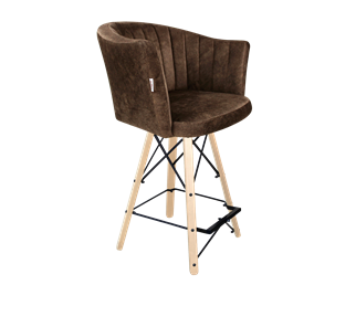 Полубарный стул SHT-ST42-1 / SHT-S80-1 (кофейный трюфель/прозрачный лак/черный) в Волгограде