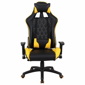Кресло компьютерное Brabix GT Master GM-110 (две подушки, экокожа, черное/желтое) 531927 в Волгограде