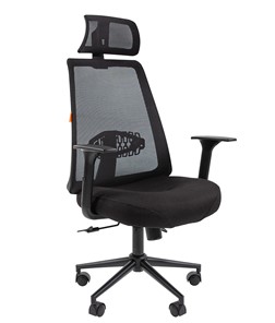 Компьютерное кресло CHAIRMAN 535 BLACK Сетчатый акрил черный / Полиэстер черный в Волгограде
