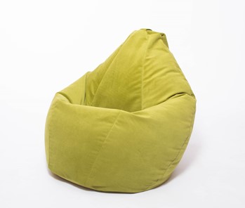 Кресло-мешок Груша малое, велюр однотон, травянное в Волгограде