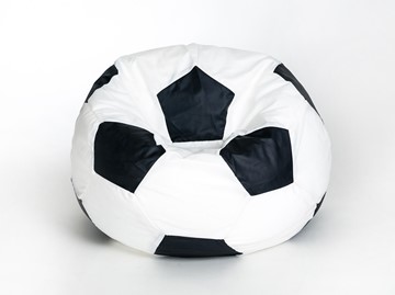Кресло-мешок Мяч малый, бело-черный в Волгограде