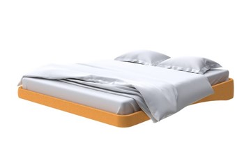 Кровать двуспальная парящая 180х200, Велюр (Scandi Cotton 18 Шафран) в Волгограде
