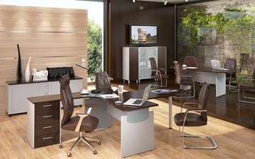 Мебель для персонала OFFIX-NEW для двух сотрудников и руководителя в Волгограде