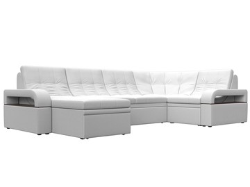 П-образный диван Лига-035, Белый (Экокожа) в Волгограде