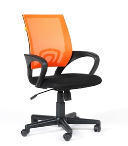 Кресло CHAIRMAN 696 black Сетчатый акрил DW66 оранжевый в Волгограде