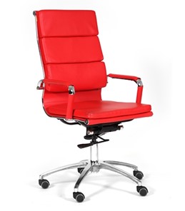 Кресло офисное CHAIRMAN 750 экокожа красная в Волгограде