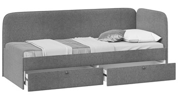 Кровать в детскую Молли тип 1 (90), Микровелюр Scandi Graphite 22 в Волгограде - предосмотр 1