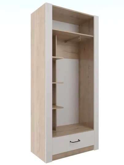 Шкаф гардеробный Ева 5 М1 дуб ирландский/белый матовый в Волгограде - изображение 1