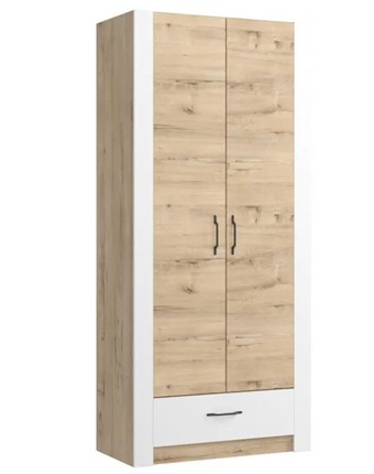Шкаф гардеробный Ева 5 М1 дуб ирландский/белый матовый в Волгограде - изображение