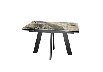 Кухонный стол раскладной DikLine SKM120 Керамика Amadeus/подстолье черное/опоры черные в Волгограде