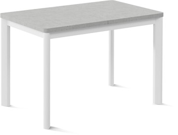 Раздвижной стол Токио-1L (ноги металлические белые, светлый цемент) в Волгограде