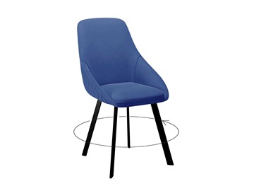 Обеденный стул 246 Поворотный синий/черный в Волгограде