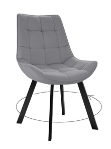 Обеденный стул 263 Поворотный, Микровелюр B22 Grey / опоры черные в Волгограде