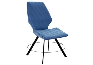 Кухонный стул DikLine 243 поворотный B8 BLUE, ножки черные в Волгограде
