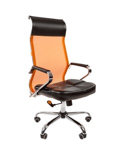 Кресло офисное CHAIRMAN 700 сетка, цвет оранжевый в Волгограде