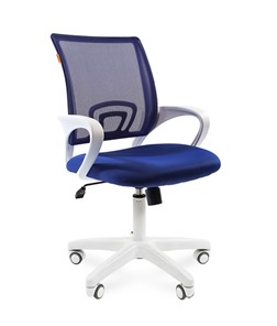 Кресло офисное CHAIRMAN 696 white, ткань, цвет синий в Волгограде