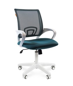 Офисное кресло CHAIRMAN 696 white, ткань, цвет зеленый в Волгограде