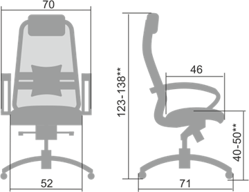 Кресло компьютерное Samurai S-1.04, серый в Волгограде - предосмотр 1