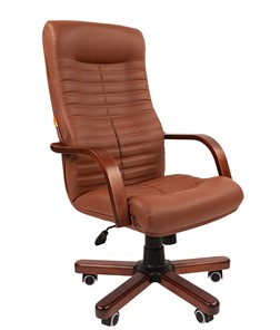 Кресло компьютерное CHAIRMAN 480 WD, экокожа, цвет коричневый в Волгограде