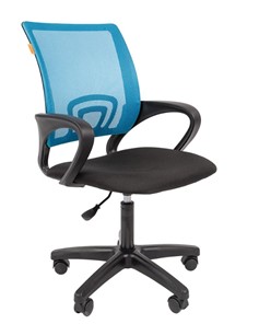 Офисное кресло CHAIRMAN 696 black LT, голубое в Волгограде