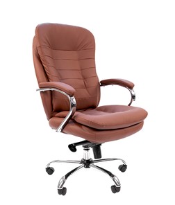 Офисное кресло CHAIRMAN 795 экокожа, цвет коричневый в Волгограде