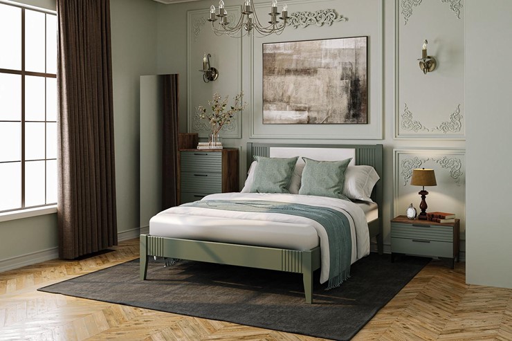 Кровать полутороспальная Бетти из массива сосны (Оливковый) 180х200 в Волгограде - изображение 2