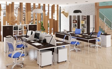 Комплект офисной мебели Imago S - два стола, две тумбы в Волгограде